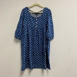 Polo Ralph Lauren Girl's Blue Floral Dress Sz 10